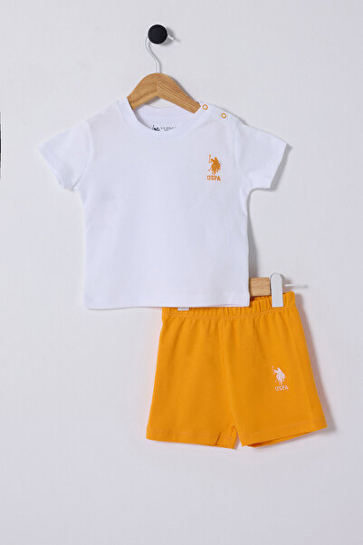 U.S. Polo Assn. Λευκό Βρεφικό Κοστούμι για Αγόρια