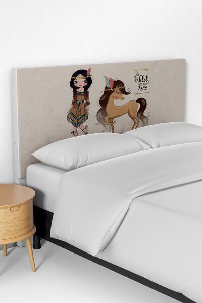 Talia Home Kızıldereli Desenli Çocuk Odası Yatak Baza Başlık Kılıfı TLABK-044