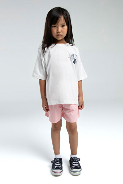 U.S. Polo Assn. Girl's White Shorts Set