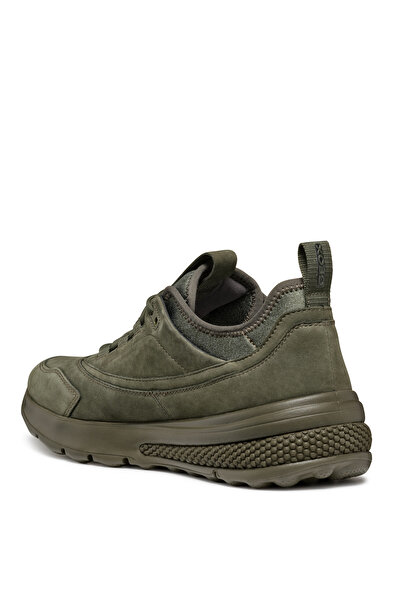 Geox Erkek Haki Spherica Bağcıklı Deri Sneaker U46baa03215c3009