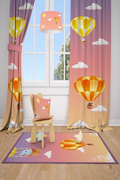 Talia Home Кольоровий балонний фон для дитячої та дитячої кімнати, 2 крила Tl...