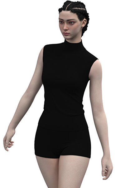 TOLIN Women's Zero Sleeve Cotton Lycra Turtleneck Undershirt 1257