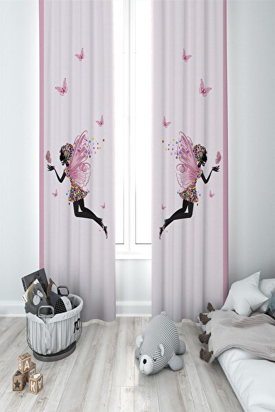 Talia Home نماذج ستائر خلفية لغرفة الأطفال 2 أجنحة Tla-062