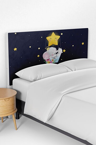Talia Home Yıldız ve Fil Desenli Yatak Baza Başlık Kılıfı TLABK-027