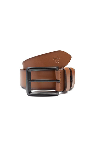 Toro Nero Men's Genuine Leather Brown Belt - Texture Power