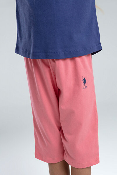 U.S. Polo Assn. U.S. Polo Assn. Girl's Blue Capri Set