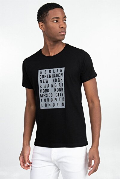 Tudors Ανδρικό T-shirt Slim Fit Slim Fit 100% βαμβακερό μαλακό μπλουζάκι με ε...