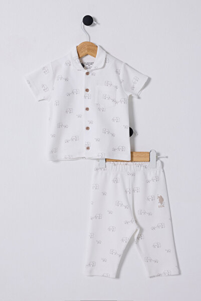 U.S. Polo Assn Baby Boy White Set