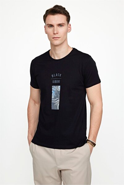 Tudors Ανδρικό T-shirt Slim Fit Slim Fit 100% βαμβακερό μαλακό μπλουζάκι με ε...