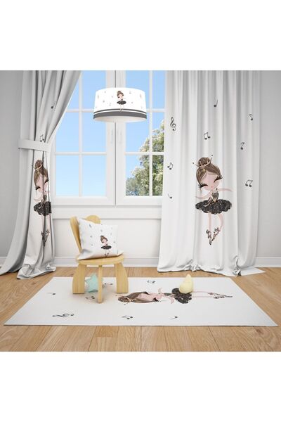 Talia Home ستارة خلفية لغرفة الأطفال والرضع بتصميم راقصة الباليه باللون الرما...