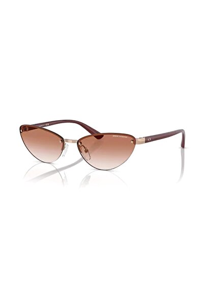 Armani Exchange Aex 2049S 610313 58 Women's Cat Eye Rose Gold Metal Sunglasses