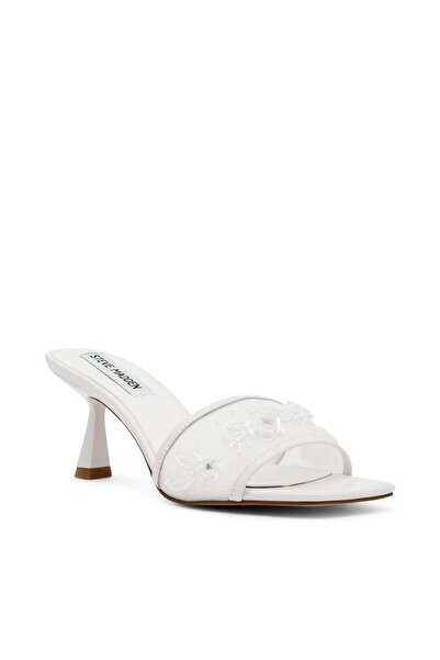 Steve Madden Womens In-Bloom Ivory Mesh Heels