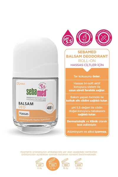 Sebamed Balsam Deodorant Roll-on 50 ml X 3 Adet