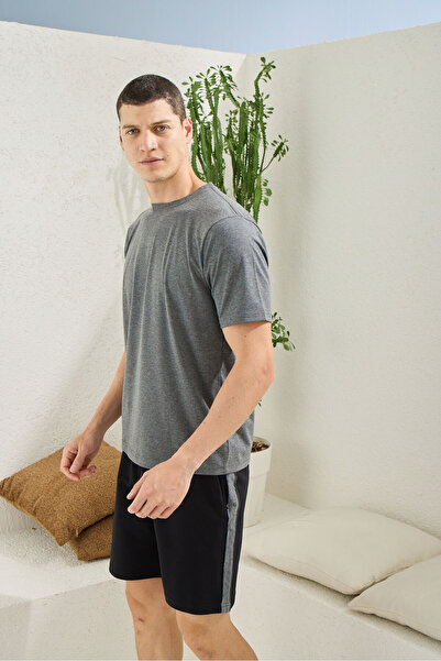 KLY Чоловічий комплект з сорочкою з коміром та шортами, стильний дизайн 2003