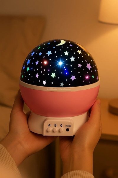 Busstier Yıldız Projeksiyonlu LED Gece Lambası Gökyüzü Temalı Döner Işık Efek...