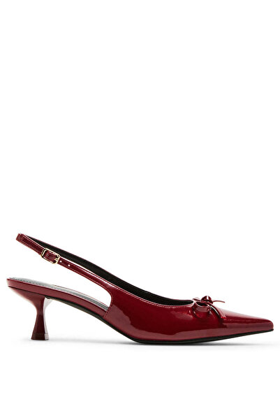 Steve Madden Womens Vogue Dark Cherry Patent Heels