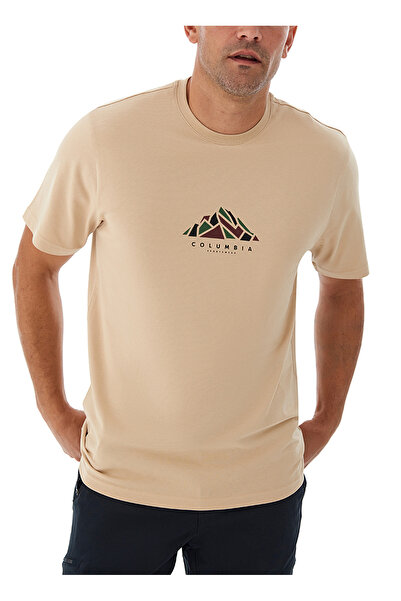 Columbia 9120931271_CS0396 Deve Tüyü Erkek O Yaka Normal Kalıp T-Shirt