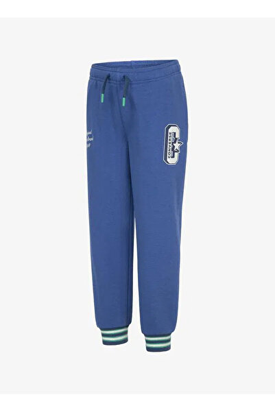 Converse Lastikli Paça Mavi Erkek Çocuk Eşofman Altı 9CG042-BLD-CNVB RETRO VARSITY FT