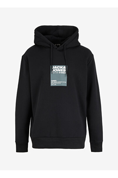 Jack & Jones Kapüşon Yaka Siyah Erkek Sweatshırt 12271202_JCOTERRAIN SWEAT HO...