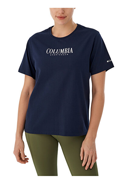 Columbia 9220911466_CS0394 Koyu Lacivert Kadın O Yaka Normal Kalıp T-Shirt