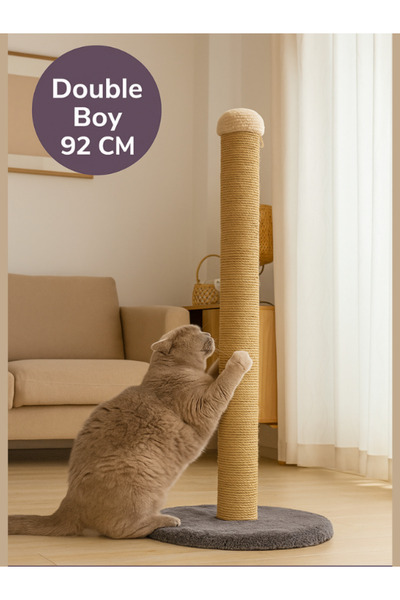 Komano Pontika Round Base Adult Cat Scratching Board 92 cm Double Size Welsoft Fabric 1St. Quality Jut Halat