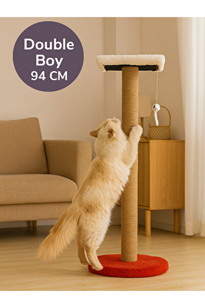 Komano Pontika Yetişkin Kedi Stepli Double Boy Tırmalama Tahtası 94 cm Welsof...