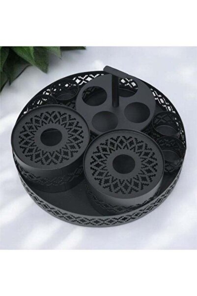 package home Hospitality Magic Package with Decorated Tray and Containers - Black