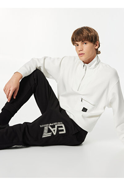 Armani Exchange Fermuarlı Yaka Ekru Erkek Sweatshırt XM000083 AF10818 U0009