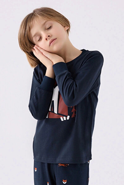 Rolypoly Комплект піжами для хлопчиків темно-синій з довгим рукавом