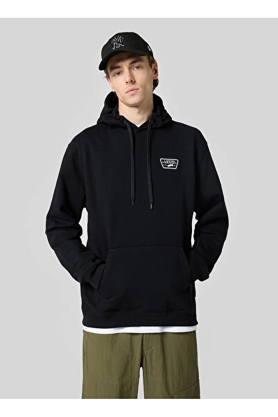Vans Siyah Erkek Kapüşon Yaka Normal Kalıp Sweatshirt VN000HNZBLK1-FULL PATCH PULLOVER