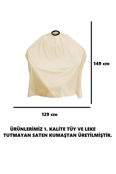 Berber Kuaför Altın Sarısı Saten Peçete Önlük Penuar Ultra Lüks 1. Kalite