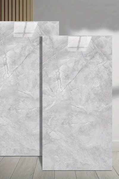 Bien Home 30x60 Cm Gri Mermer Desenli Kendinden Yapışkanlı Seramik Köpük Banyo Wc Kaplama Pvc Duvar Paneli