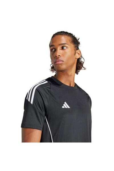 adidas Ανδρικό μαύρο αθλητικό μπλουζάκι Tiro24 Jsy IJ7676
