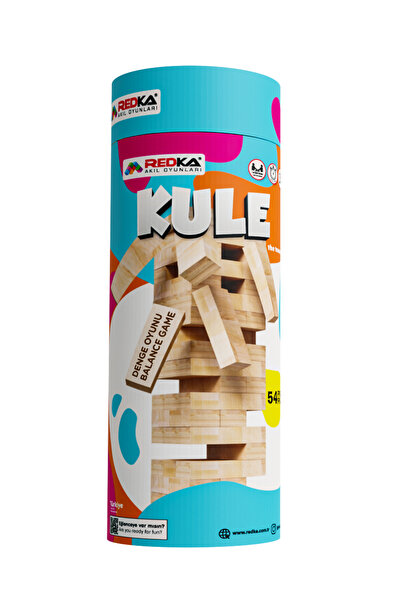 YıldızDükkan Eğitici Oyuncak Blok Kutulu Ahşap Tahta Denge Oyunu Aile Çocuk K...