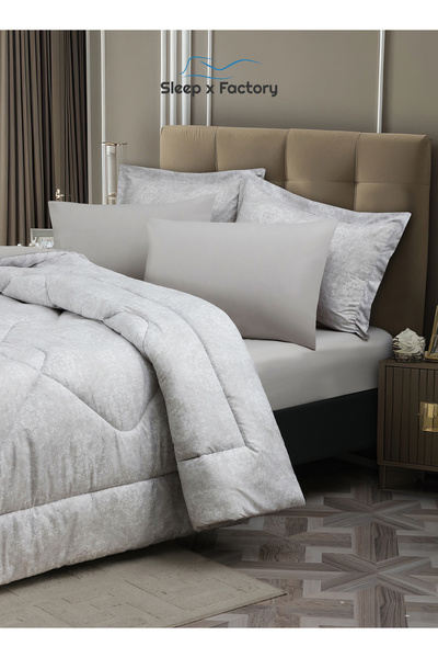 Sleep x Factory Rest Dose 4 PC Comforter Set – Soft Polyester Fabric & Filling – Size 240×180 cm