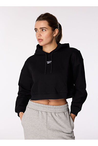 Reebok Siyah Kadın Kapüşon Yaka Regular Fit Sweatshirt RE 1034 20120019861