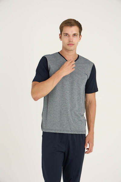 KLY New Season 2026 Men's V-Neck Summer Luxury Design Pajama Set