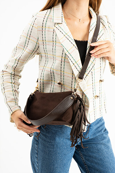 Night Dámská kabelka Susanna Model semišová hořkohnědá do ruky i přes rameno