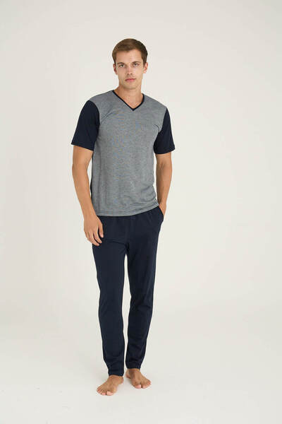 KLY New Season 2026 Men's V-Neck Summer Luxury Design Pajama Set