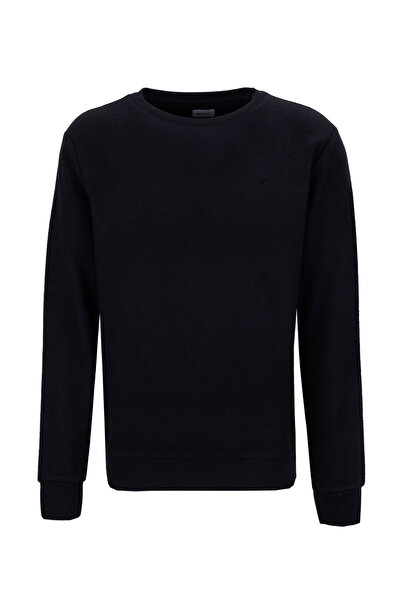 Mustang Bisiklet Yaka Siyah Erkek Sweatshırt M4WM-SWT-1559