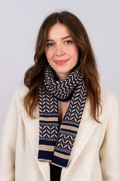 Sebir Moda Πλεκτό Φουλάρι με έθνικ σχέδιο