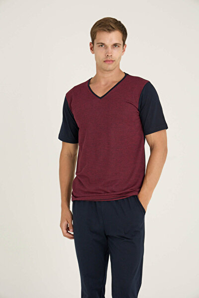 KLY New Season 2026 Men's V-Neck Summer Luxury Design Pajama Set