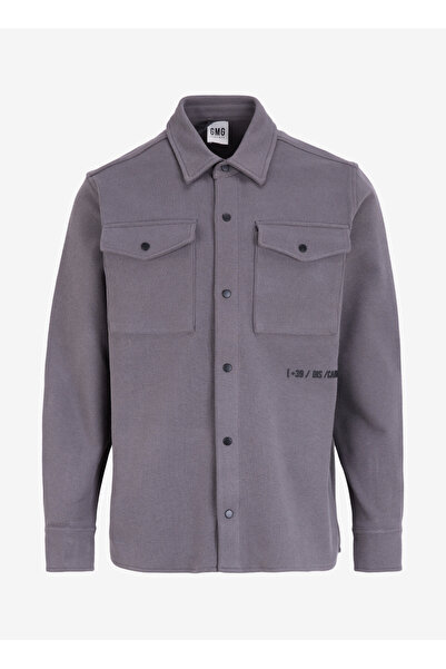GMG FIRENZE Antrasit Erkek Regular Fit Gömlek Ceket GU24MFW15002