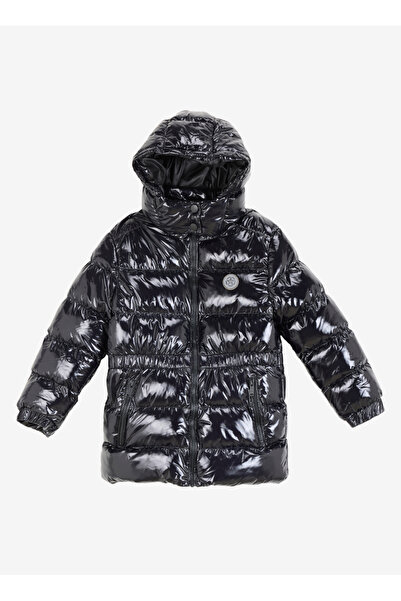 Jeep Kapüşonlu Siyah Kız Çocuk Mont J4WG-MNT7515