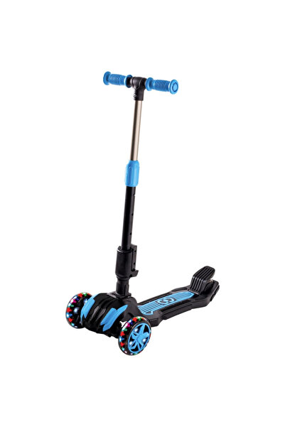 Furkan Toys Cool Wheels Led Işıklı Oturaklı Mavi Combo Scooter