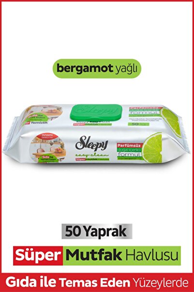 Sleepy Easy Clean Süper Yüzey Temizlik Mutfak Havlusu&Mendili Bergamot Yağlı ...