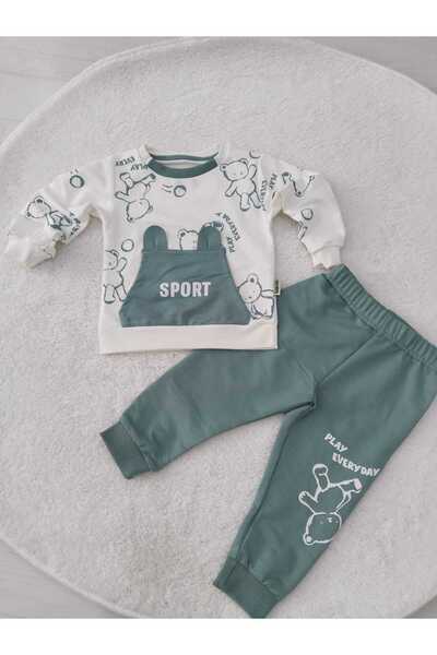 Store Football Player Teddy Bear Boy's Tracksuit Set