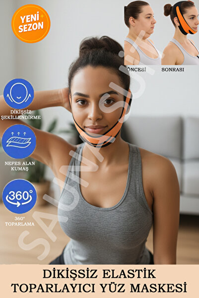 SAUNA SUIT Boyun Çene Bandı Yüz Gıdı Toparlayıcı Sarkık Önleyici Gerginleştir...