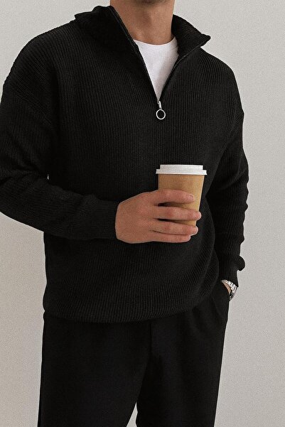 laçin life Half zip knit sweater