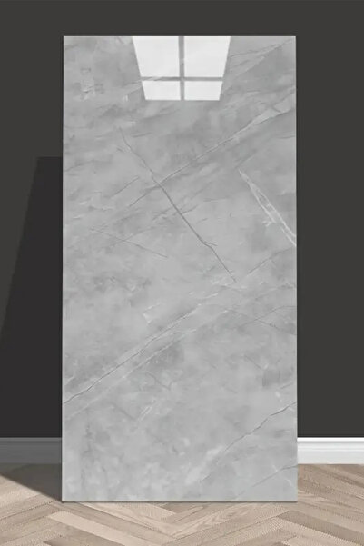 Bien Home 30x60 Cm Gri Açık Mermer Desen Mutfak Banyo Kaplama Panel Kendinden Yapışkanlı